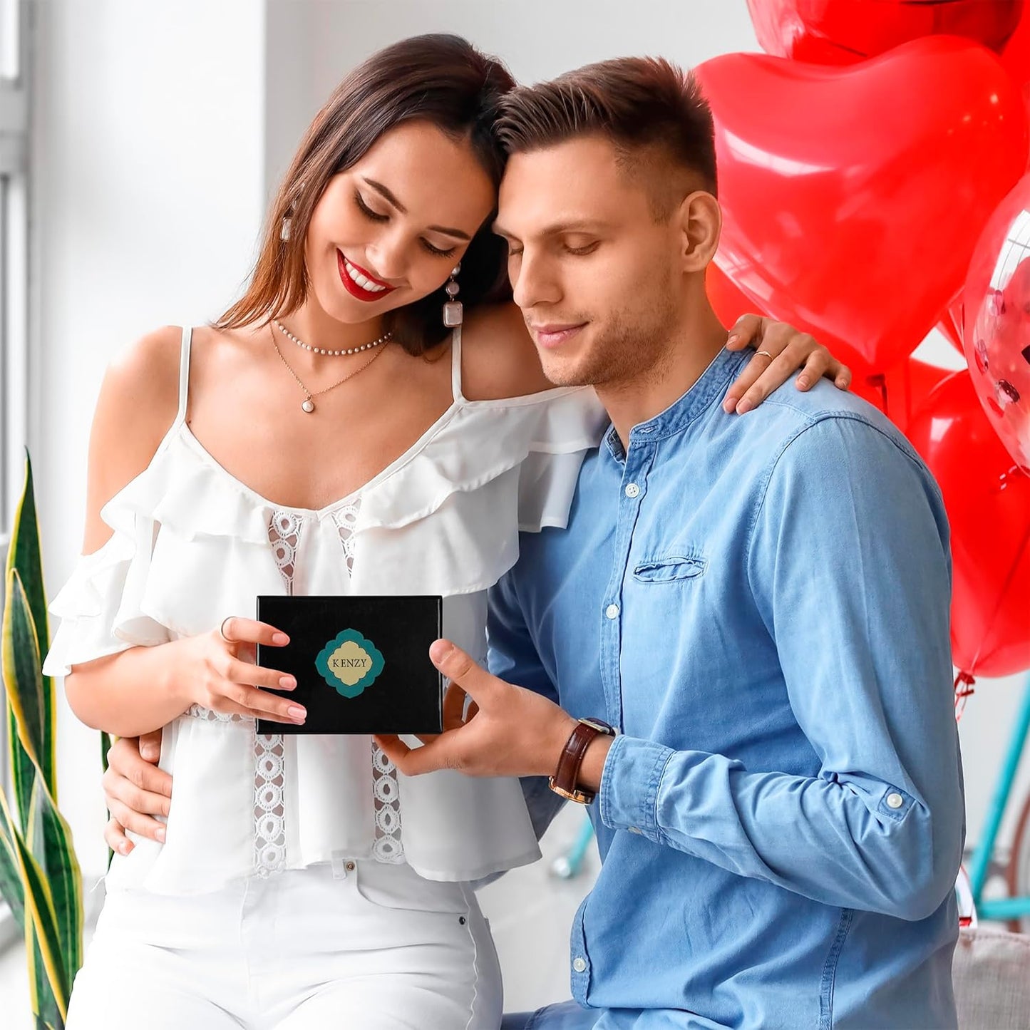 Evil Eye Jewelry Box - Handmade Gold Keepsake Box with Magnetic Closure & Crystals - Decorative Storage for Bracelets, Necklaces, Accessories - Evil Eye Decor (Silver box with bracelet)