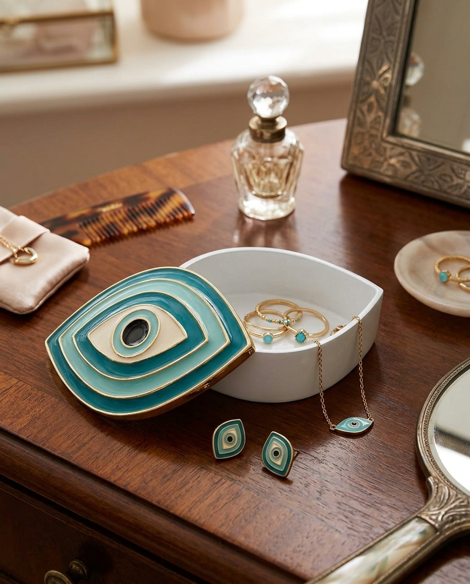 Enamel Evil Eye Box