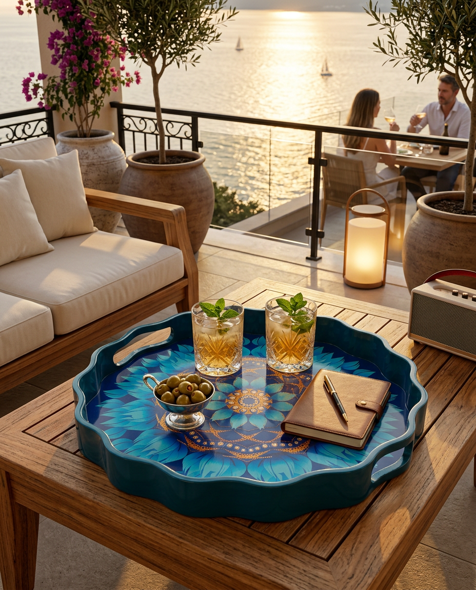 SUFRA Round Serving Tray