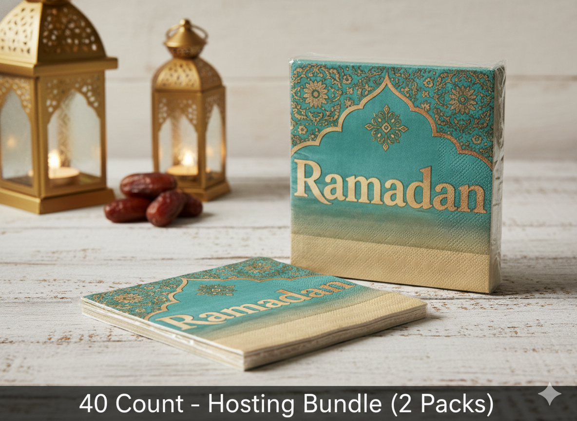 Ramadan Collection Luncheon Napkins – 40 Count – Hosting Bundle (2 Packs)