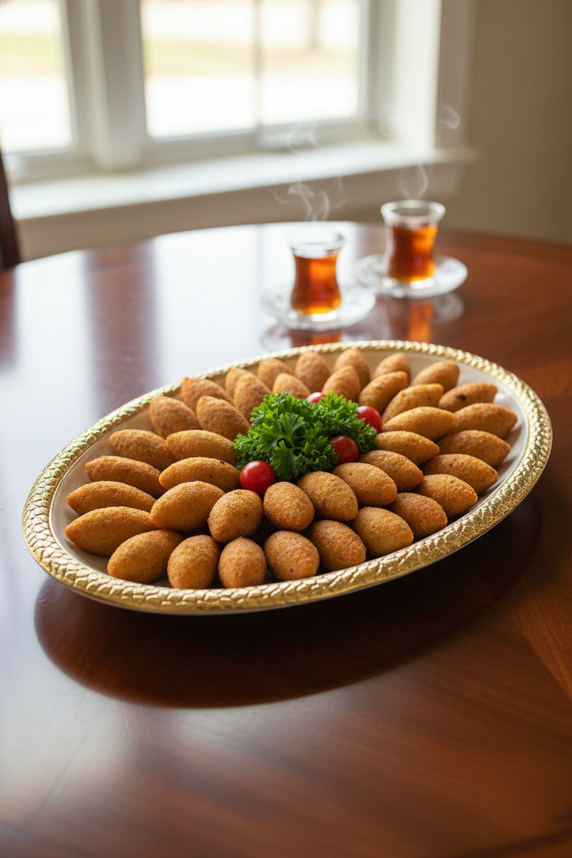 Medici Gold Large Oval Platter - Decorative Serving Dish with Gold Rim