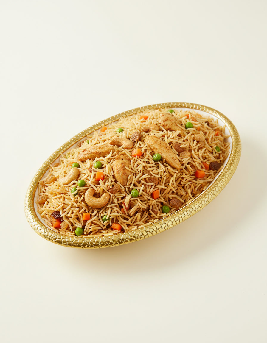 Medici Gold Large Oval Platter - Decorative Serving Dish with Gold Rim