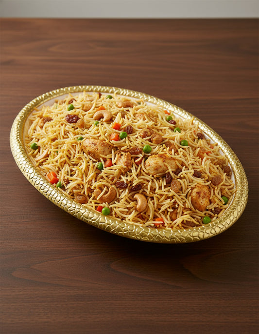 Medici Gold Large Oval Platter - Decorative Serving Dish with Gold Rim