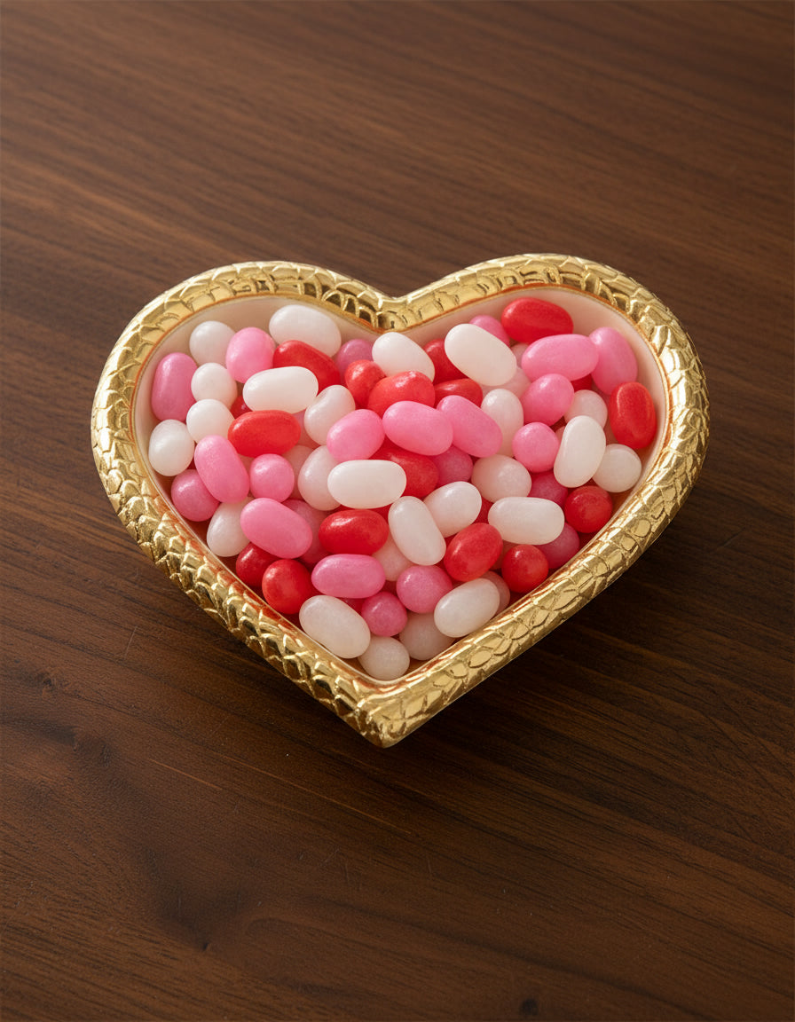 Medici Gold Heart Bowl - Decorative Serving Dish with Gold Rim