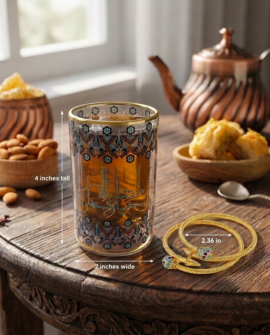 Life is Beautiful Tea Set - Turkish & Arabic Double-Walled Glasses