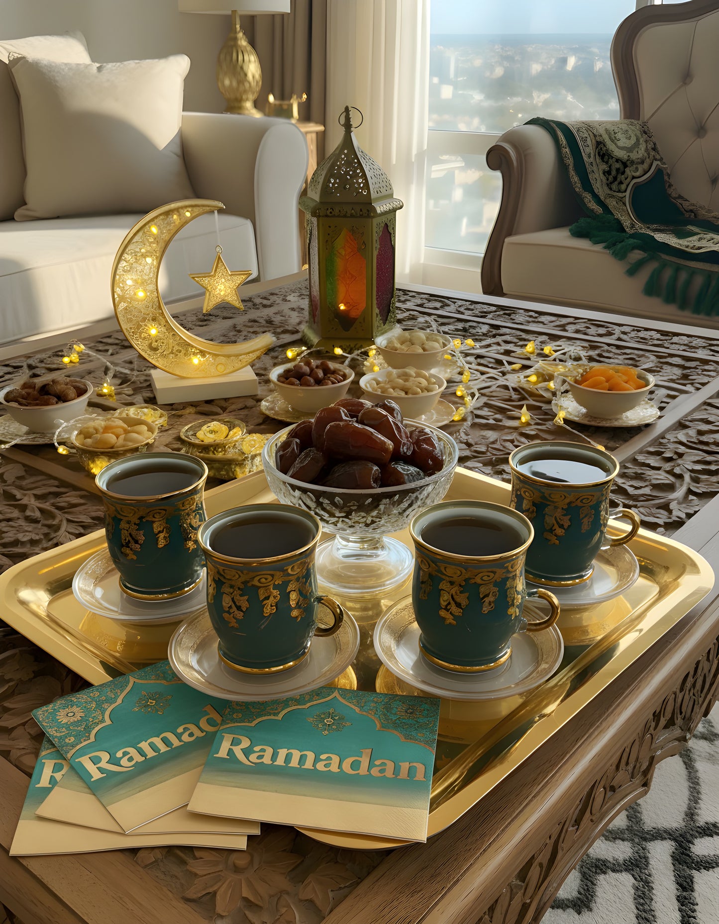 Ramadan Collection Luncheon Napkins –80 Count – Party Bundle (4 Packs)